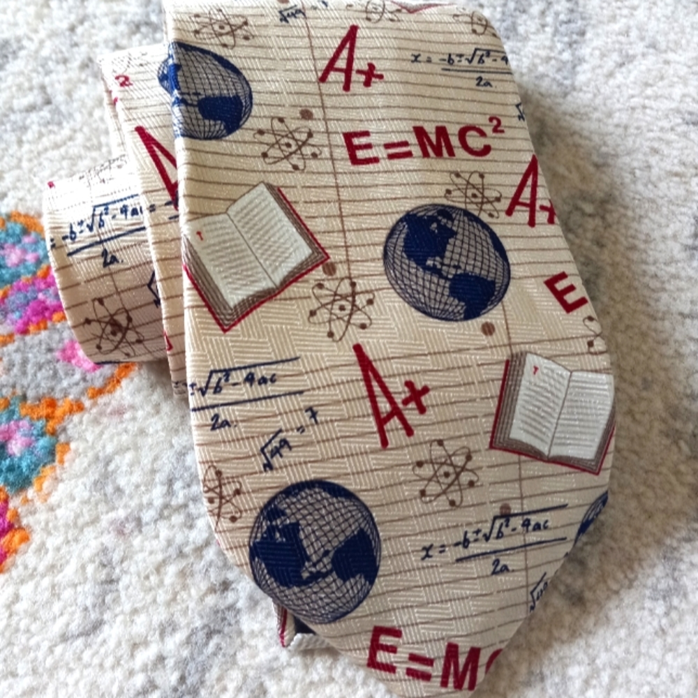 Vintage 100% Silk Science Teacher Tie